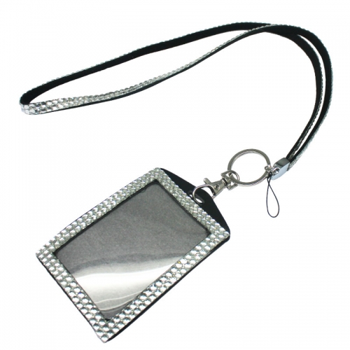 Rhinestone Lanyard With ID Badge Holder