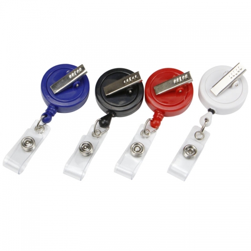 reel badge holders with alligator clip