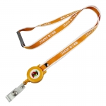 Silk Screen Printing Lanyard With Badge Reel