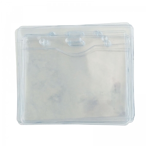 Clear PVC ID Card Holder For Lanyard