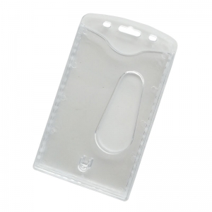 Hard Clear Plastic Card Holders For Lanyards