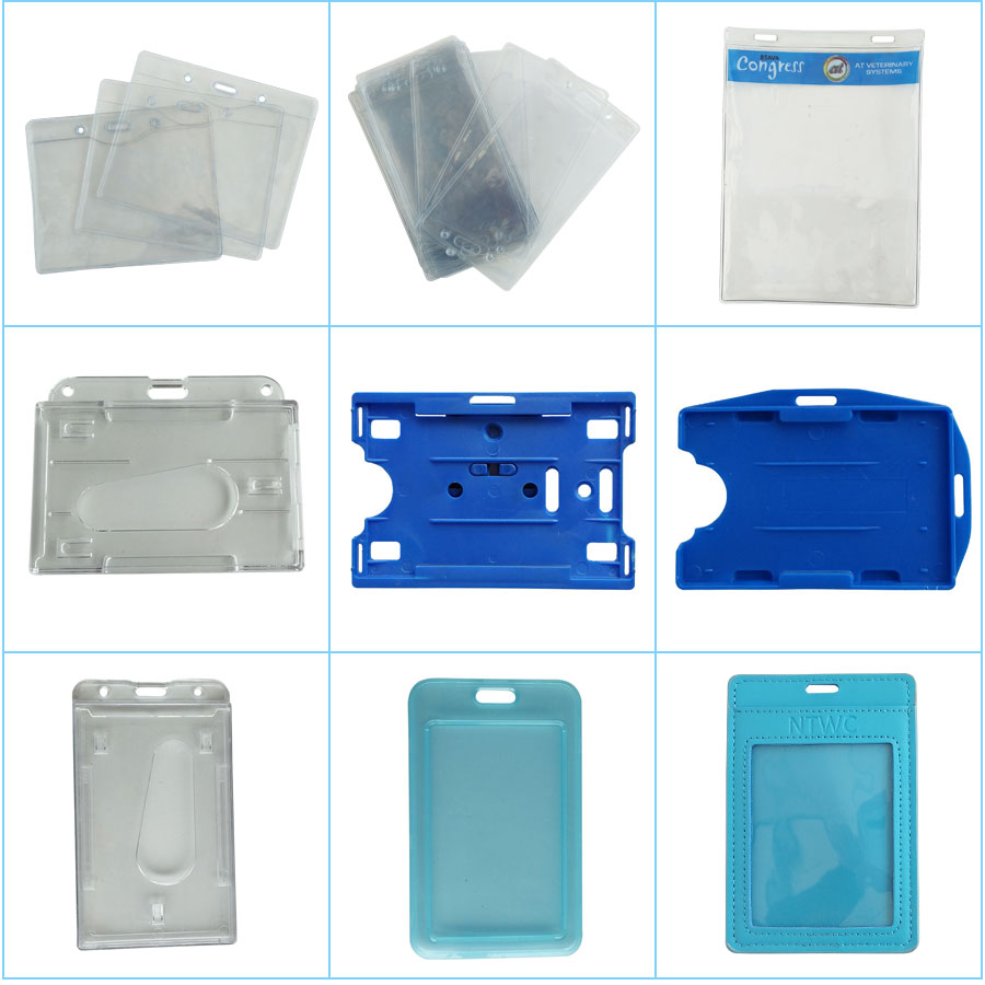 Clear Plastic ID Holder For Lanyard