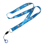 Satin Material Electronic Cigarette Lanyards With Silicone Ring Clip
